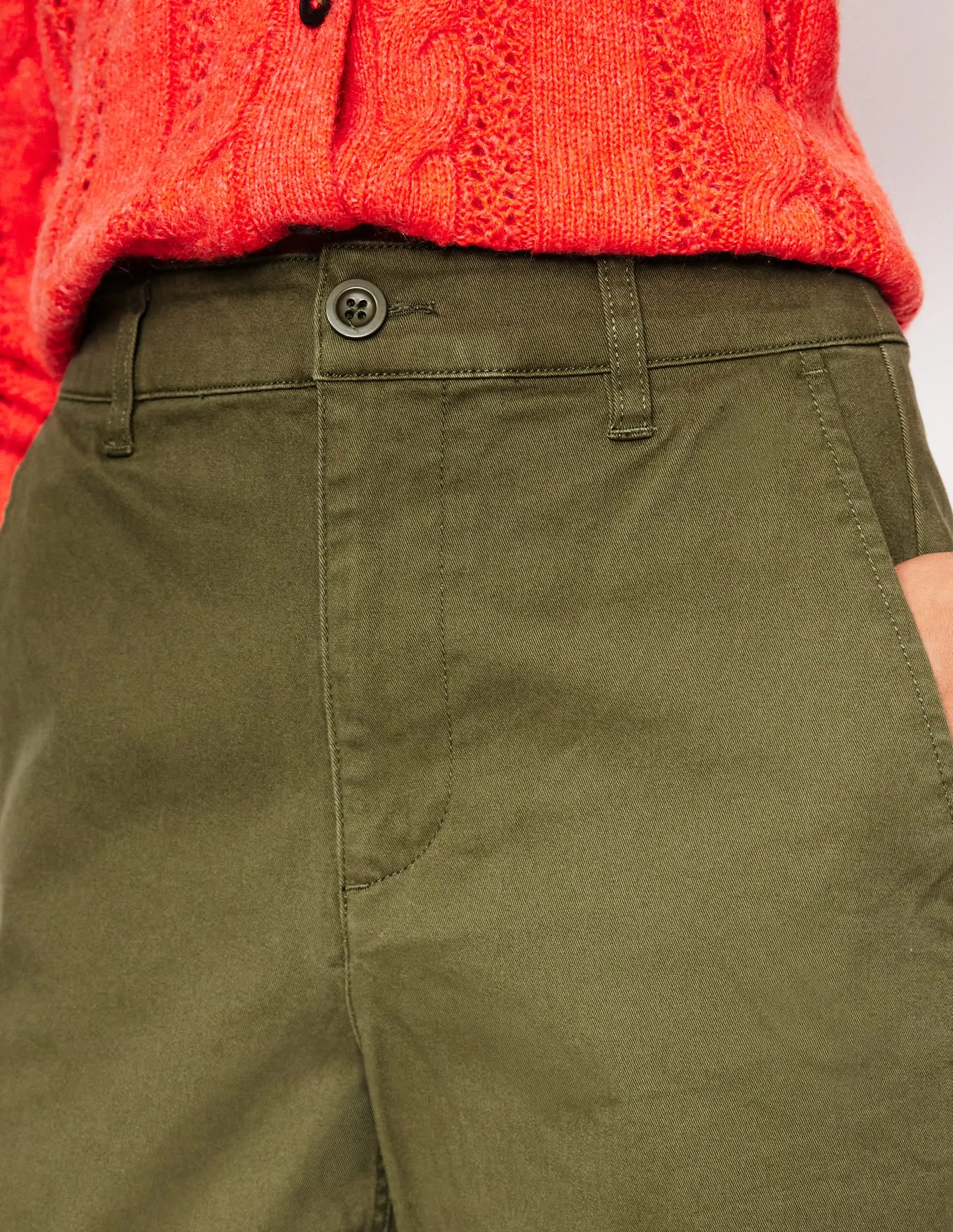 Barnsbury Chino Trousers-Woodland Green