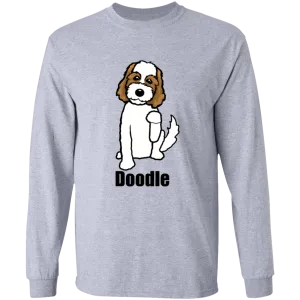 Brown and White Doodle LS Ultra Cotton T-Shirt