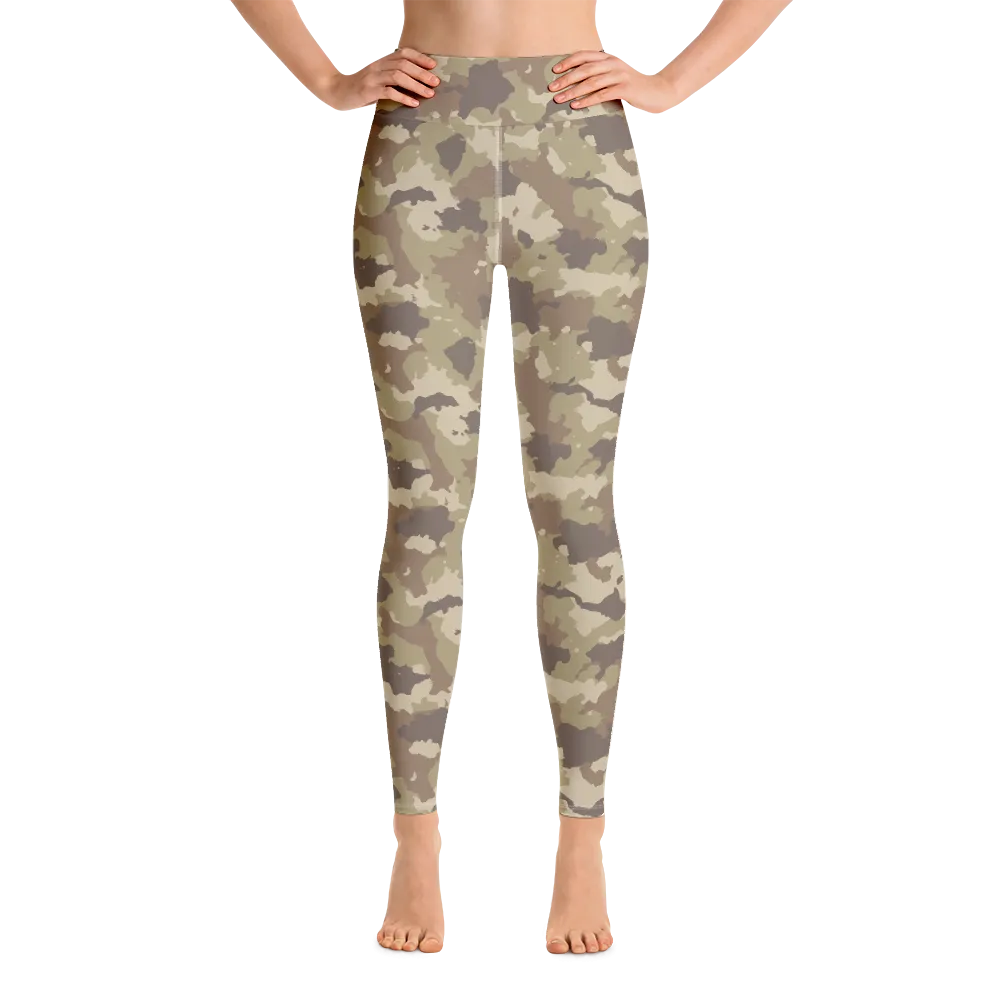 Brown Camo Yoga Pants