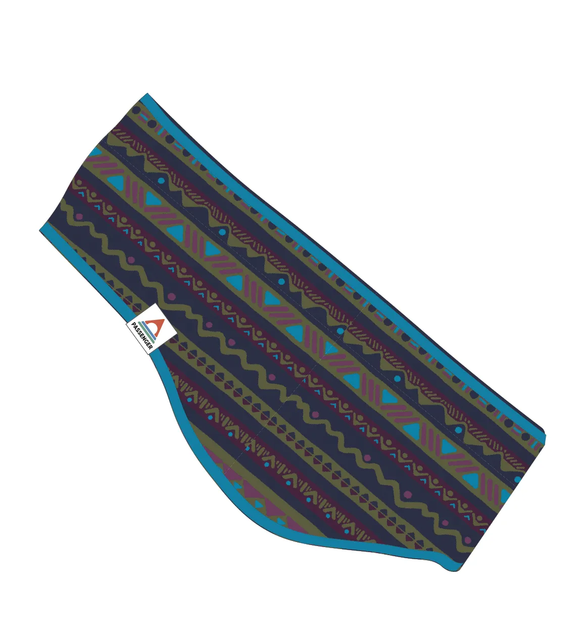 Cosy Recycled Polar Fleece Headband - Mountain Geo Multi