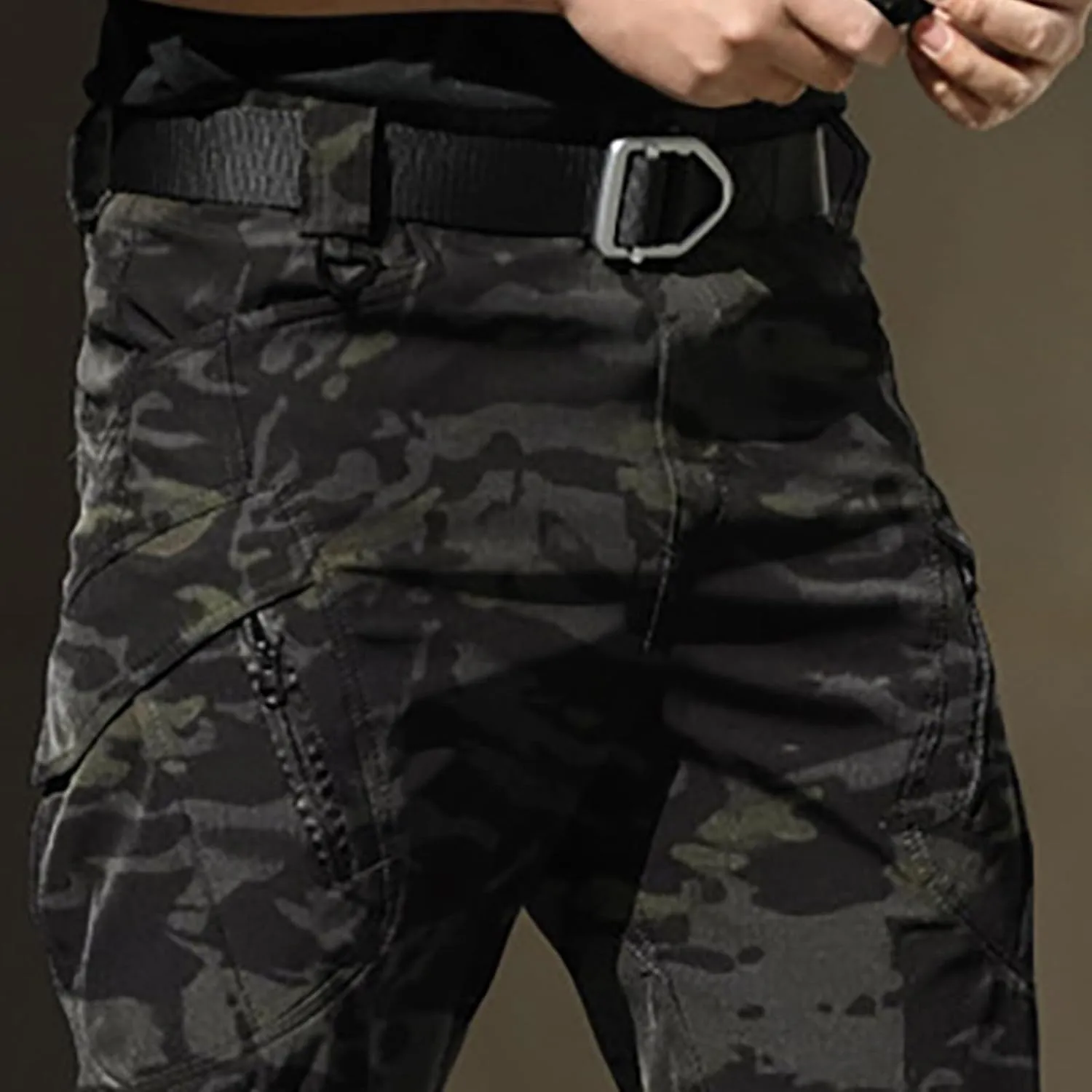 CRNTCEM Mens Camo Cargo Pants Straight Leg Army Combat Military Trousers Cotton Tactical Work Hunting Camouflage Pants