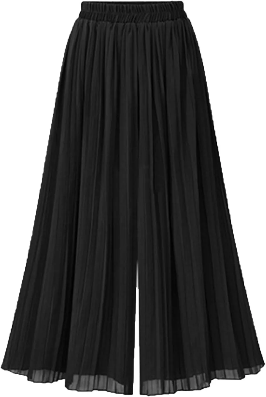 Flowy Chiffon Palazzo Dress Crop Pants for Women Dressy Casual Summer Wide Leg Pantalones De Vestir para Mujer