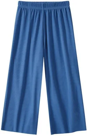 Girls Wide Leg Pants Flowy Stretchy Palazzo Pants Loose Lounge Thin Pants Straight Leg High Elastic Waist Trousers