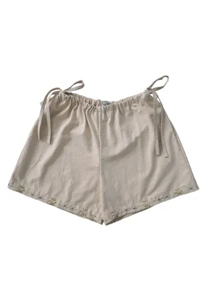Handstitch White Short
