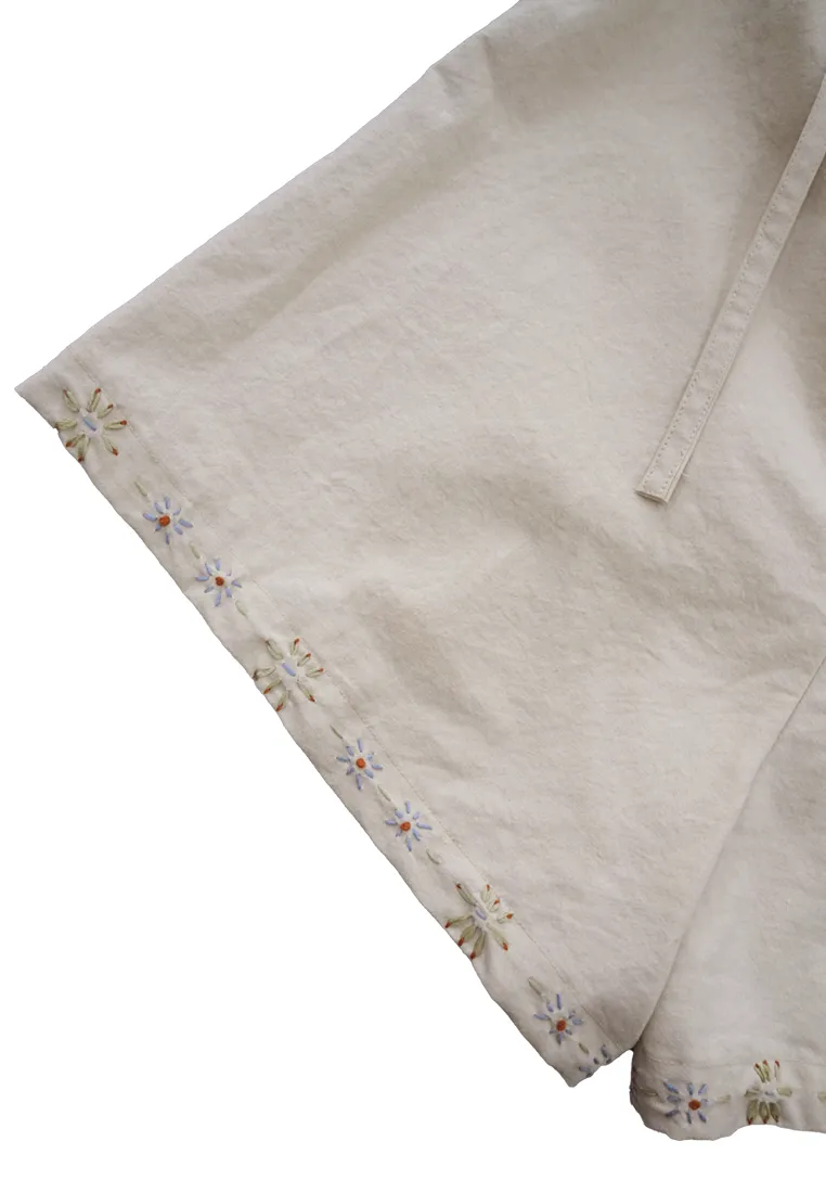 Handstitch White Short