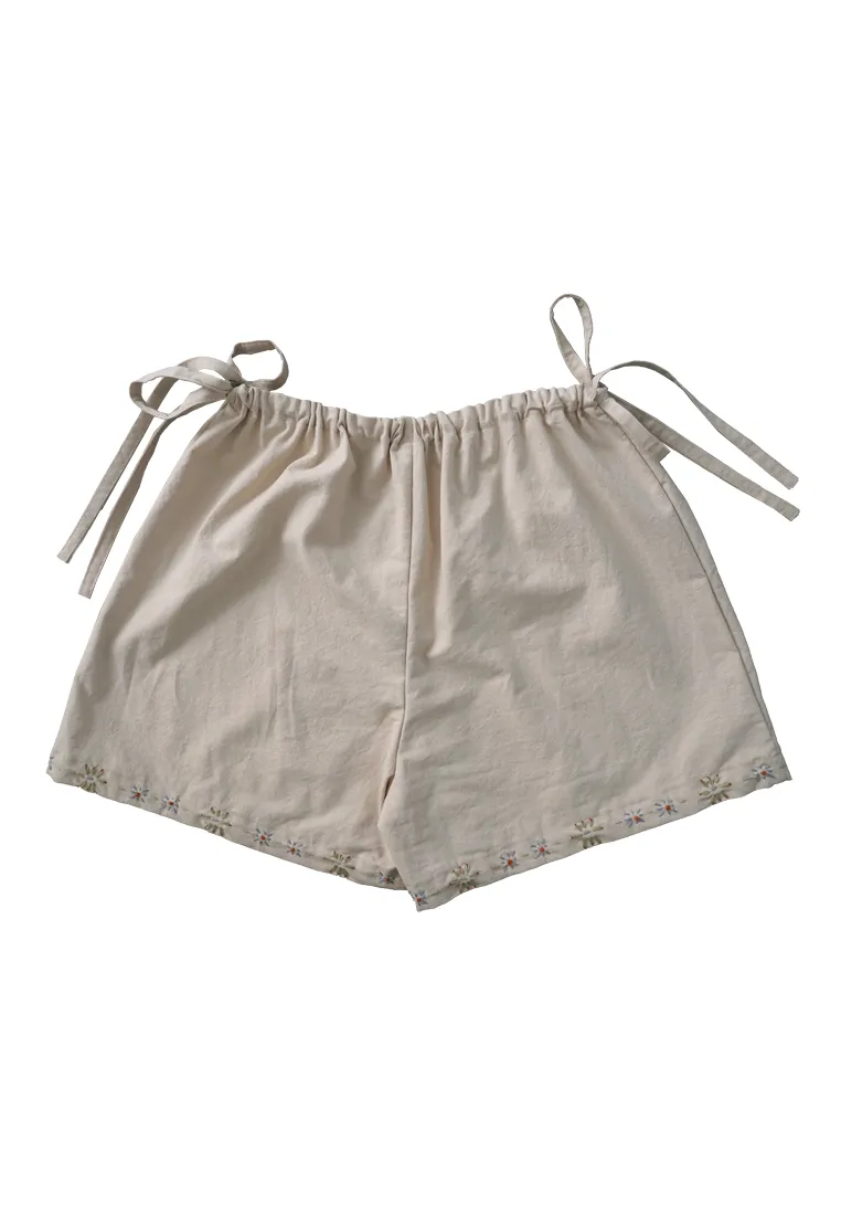 Handstitch White Short