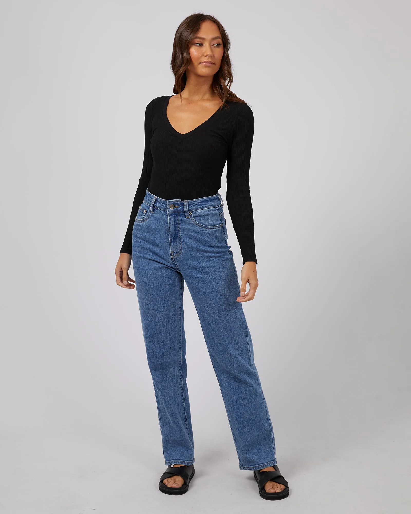 Lily Long Sleeve Black Shirt