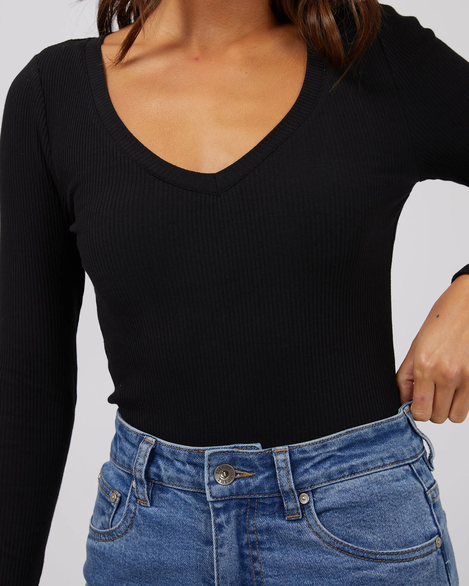 Lily Long Sleeve Black Shirt
