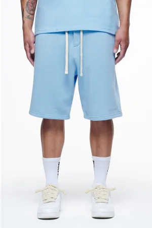 Logo Heavy Sweat Shorts Vintage Washed Riviera Blue Gum