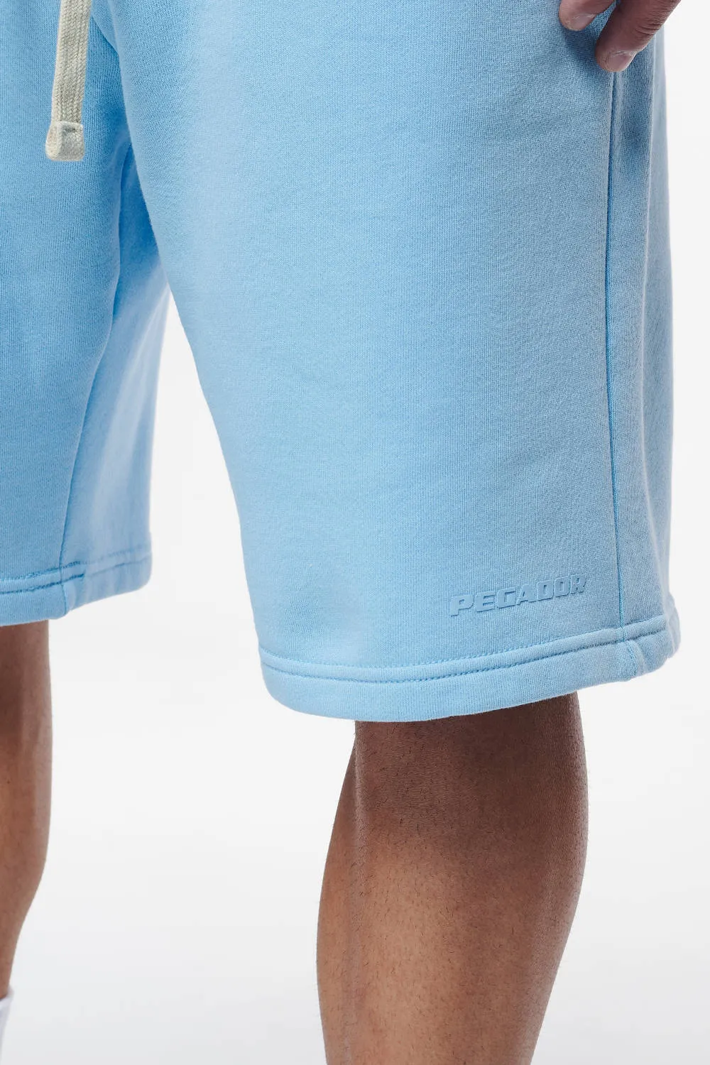 Logo Heavy Sweat Shorts Vintage Washed Riviera Blue Gum