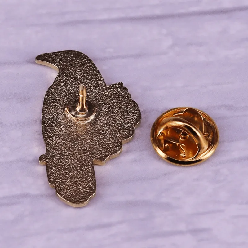 Magical Witchy Moon Star Crow Lapel Pin  Unique Gift