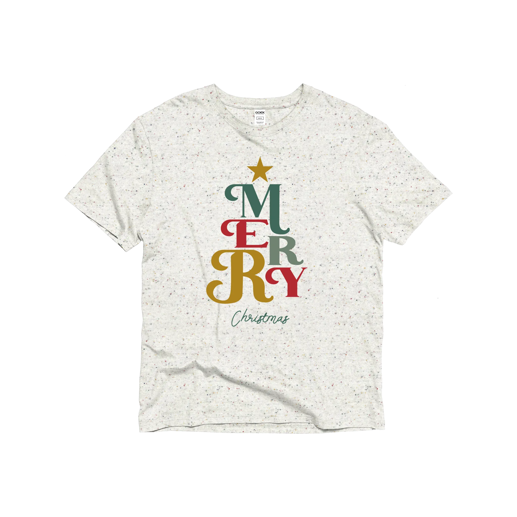 Merry Christmas Tree Unisex Eco-Cotton Tee
