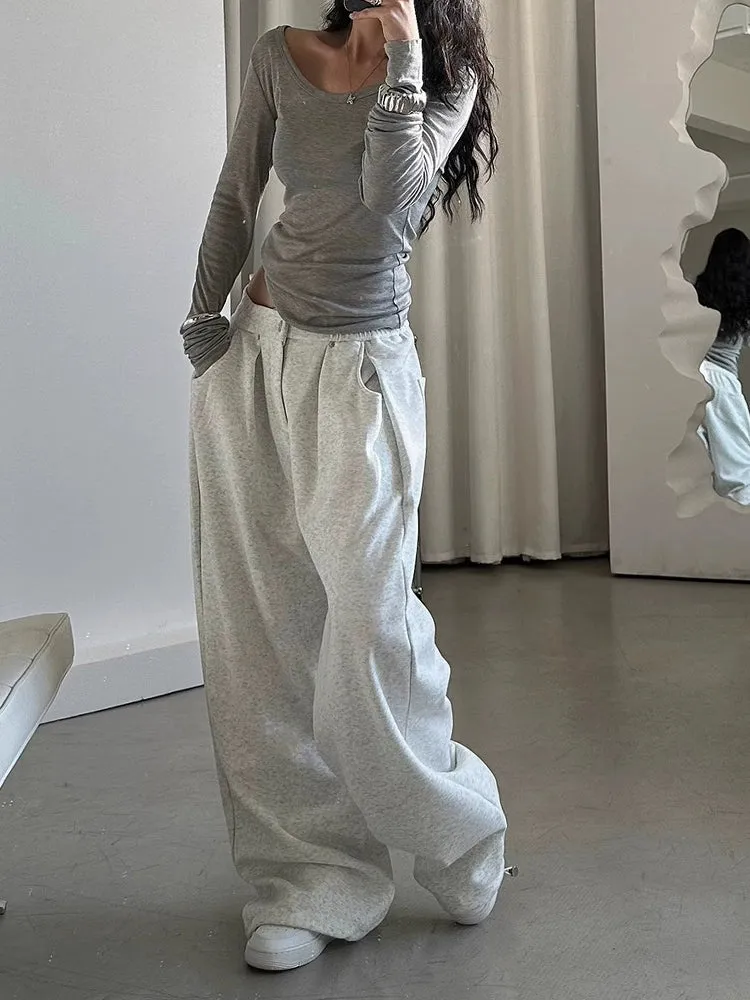 Niah Drapey Wide-Leg Trousers