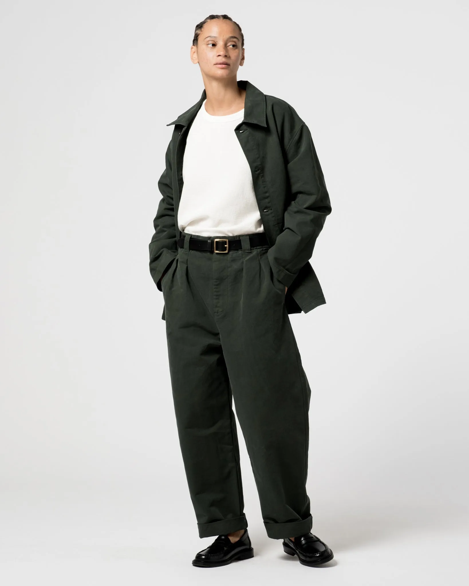 Officer Chino Nebraska Cotton Forest Green