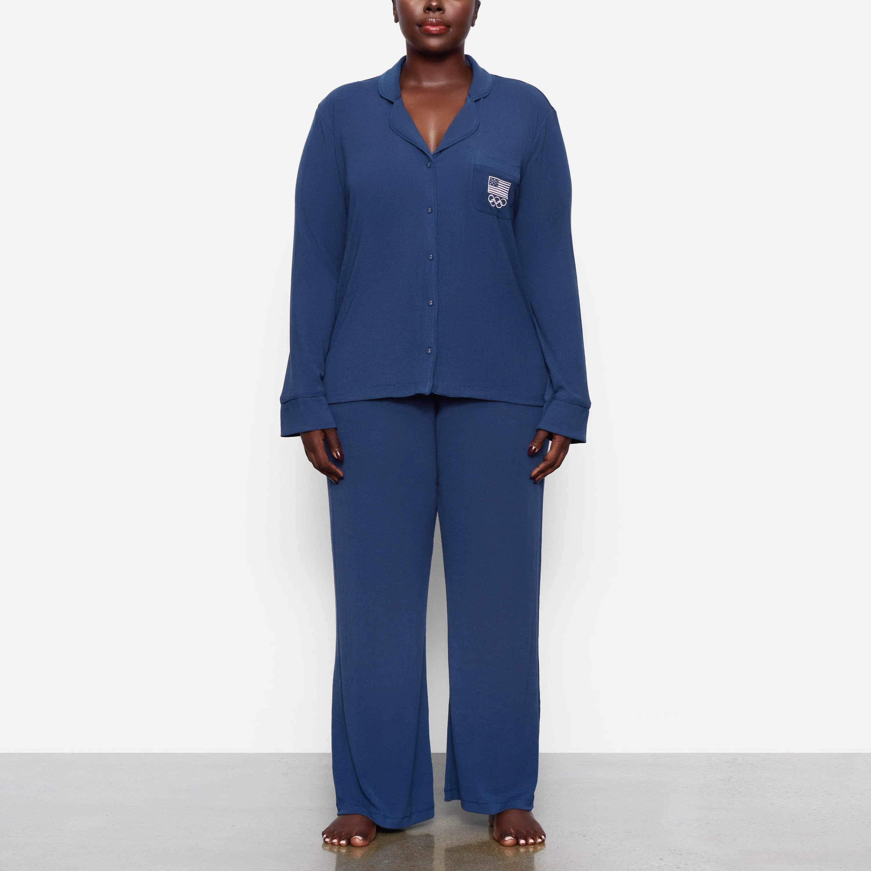 OLYMPIC CAPSULE JERSEY SLEEP SET | NAVY