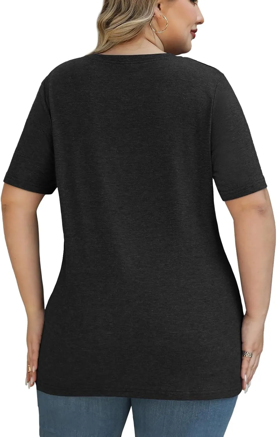 Plus Size Tops for Women Summer Trendy Criss Cross Shirts Oversized Casual Loose Fit Tunic Tops