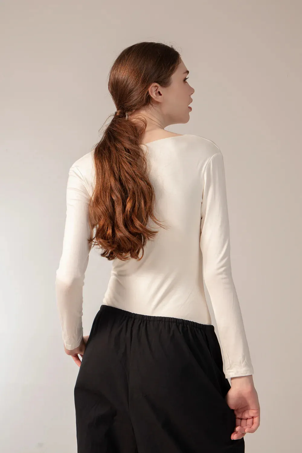 REESE Body and ELORA Pants Set - Ivory and Black