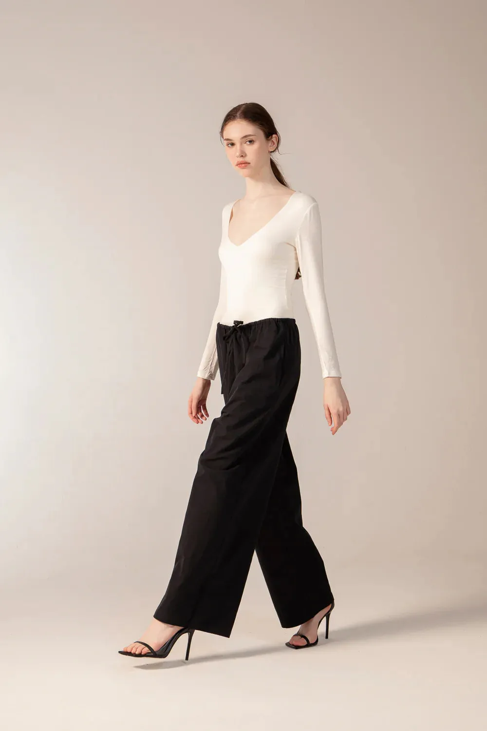 REESE Body and ELORA Pants Set - Ivory and Black