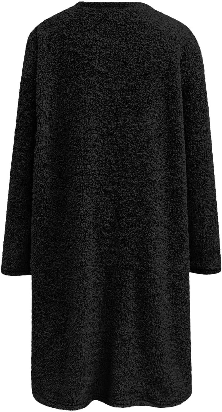 SHAOBGE Hoodies for Women Fleece Linend Warm Sweatshirt Hoodies Long Sleeve Tunic Pullover with Pockets Warm Winter Hoodies