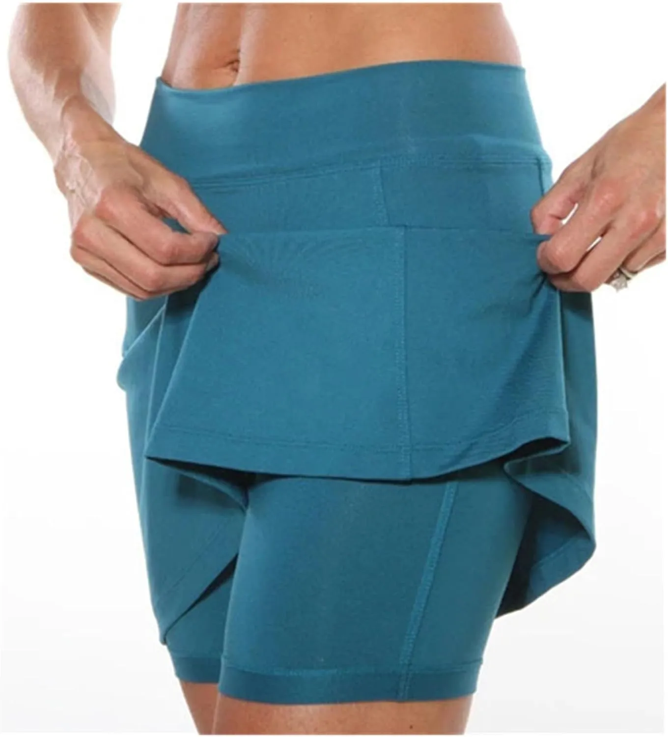 Skorts for Women Tummy Control High Waisted Athletic Workout Tennis Yoga Golf Skirts with Shorts Pockets Biker Shorts