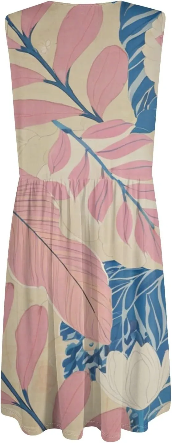 Summer Dresses for Women 2025 Cotton Sleeveless Wedding Guest Dresses Button Midi Boho Beach Vacation Sundress