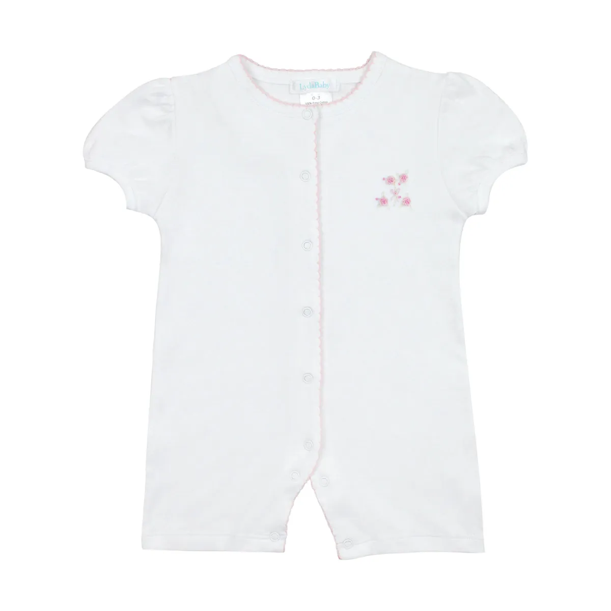 Sweet Roses Embroidery Romper |  Baby Girl