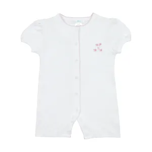 Sweet Roses Embroidery Romper |  Baby Girl