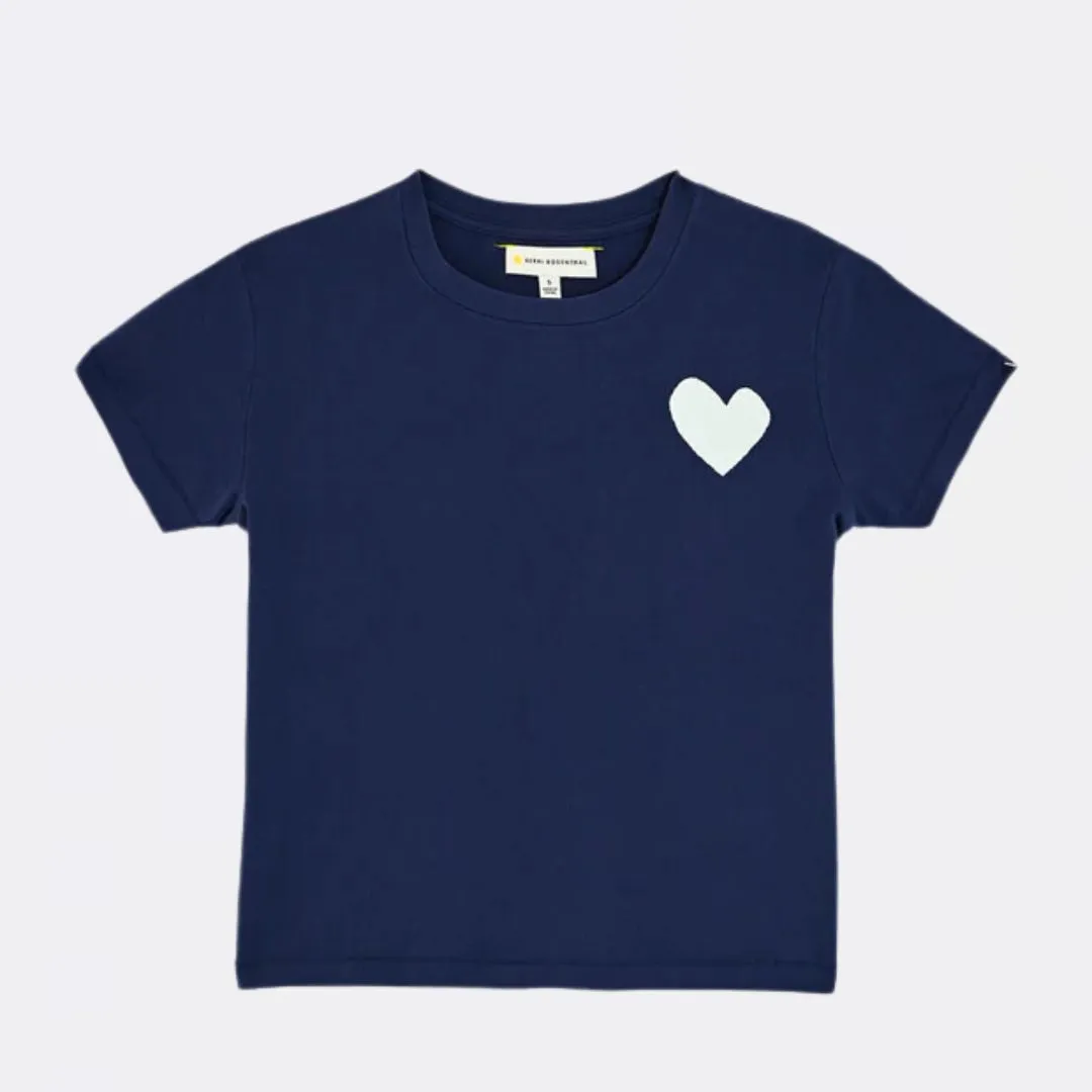 The Suke Tee Contrast Imperfect Heart (Indigo)
