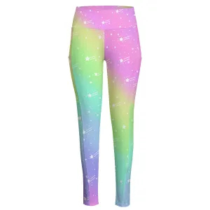 Wishful Rainbow Women's High Waist Yoga Pants With Side Pocket