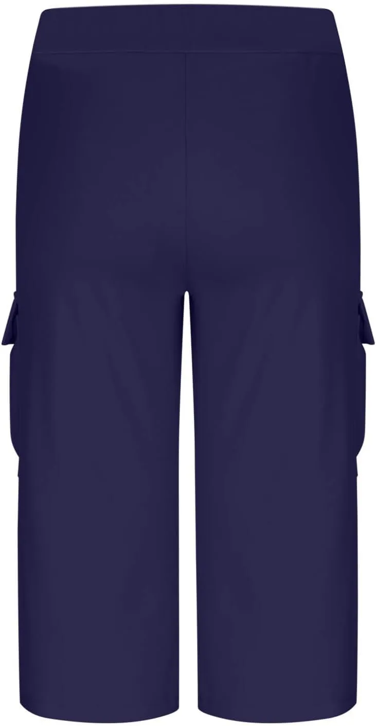Women Loose Cargo Capri Pants for Women Summer Tummy Control High Waist Yoga Workout Pant Athletic Straight Leg Crop Trousers