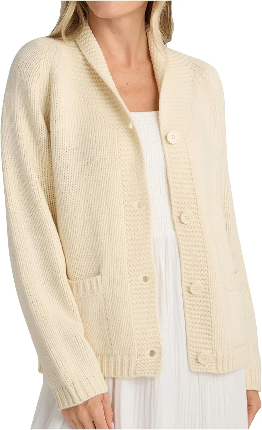 Women's American Flag Cardigan Long Sleeve Open Front Button Down Chunky Knit Varsity Sweater