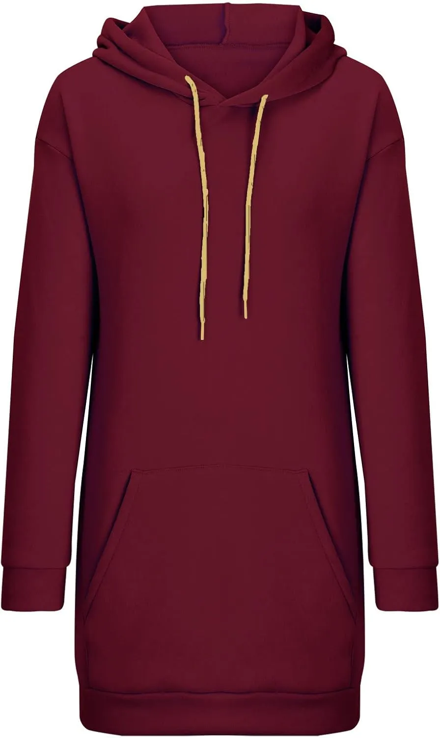 Women's Oversized Hoodies Sweatshirt Casual Long Sleeve Pocket Pullover Hoodie Dress Fall Winter Dress