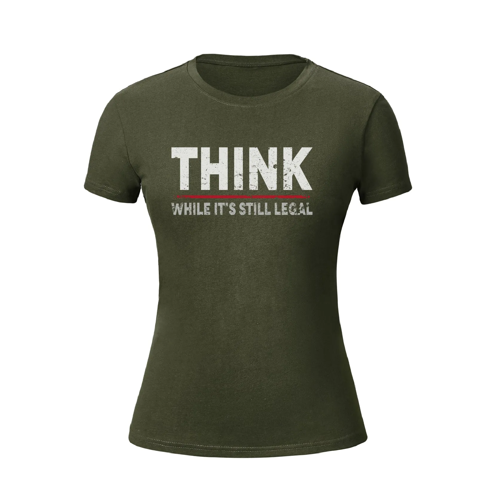WOMEN'S THINK WHILE IT'S STILL LEGAL GRAPHIC TEE