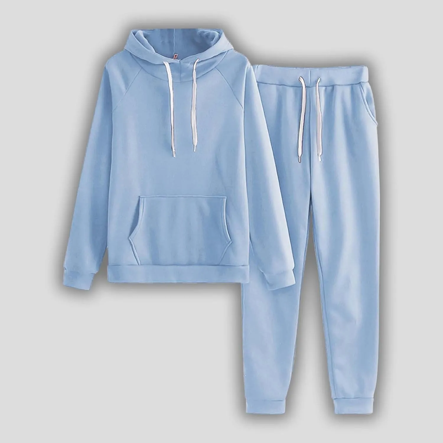 Women's Two Piece Tracksuit Fall Long Sleeve Crewneck Loose Plus Sweatshirt Wide Leg Sweatpant