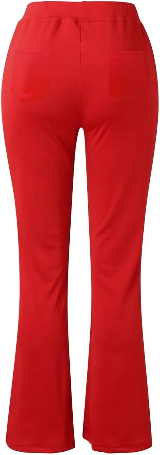 Work Pants for Women 2025 High Waist Stretch Soft Comfy Athletic Workout Yoga Pants Fashion Casual Business Trousers